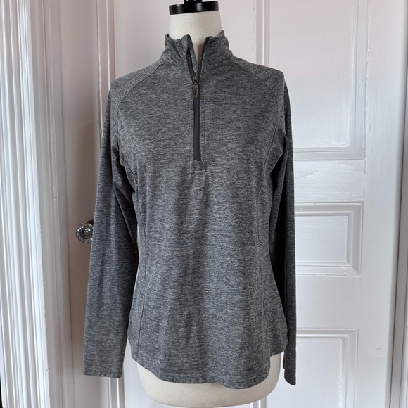 Callaway Women’s Marled Gray Athletic Performance Quarter-Zip Golf Top Medium - Picture 1 of 12